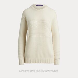 Ralph Lauren Collection Flag Cashmere Crewneck Sweater Pre-Spring 2026